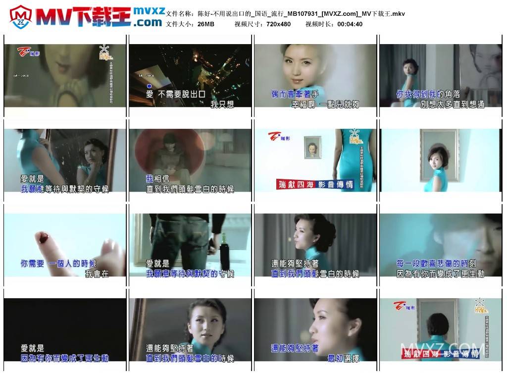 陈好-不用说出口的_国语_流行_MB107931